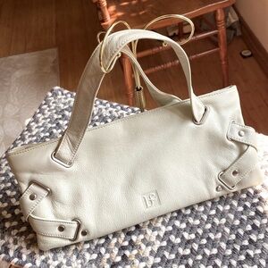 Genuine leather cream coloured satchel / purse​​​​​​​​​​​​​​​​